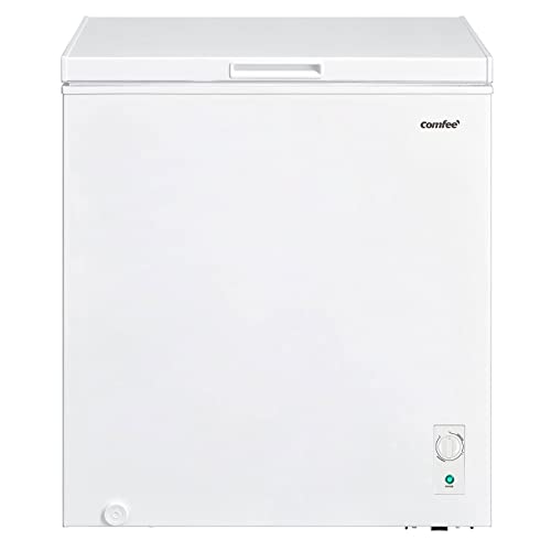 Comfee Gefriertruhe/169 kWh/Jahr/85cm hoch/99L/38dB/Geringe Lautstärke/Hoch effizientesD-förmigesRohr/Geeignet für verschiedene Einsatzszenarien/Einstellbarer Temperaturregler/Weiß