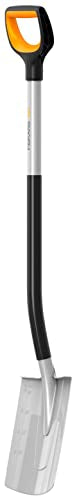 Fiskars Gärtnerspaten für harte, steinige Böden, Spitz, Länge: 120 cm, Verstärktes Borstahl-Blatt, Schwarz/Orange, Xact, 1066729