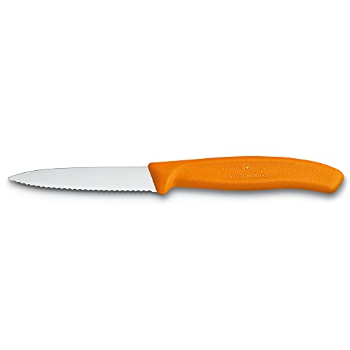 Victorinox Swiss Classic Gemüsemesser-Set, 3-teilig, Obstmesser, Gerader Schliff, Extra Scharf, Robuster Kunststoffgriff, mehrfarbig