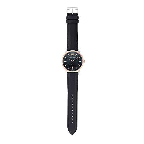 Emporio Armani men's watch with three hands, stainless steel, case size 43 mm