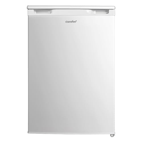 Comfee' RCD115DK2 Kühlschrank mit Gefrierfach/ 80L Tischkühlschrank/Obst- und Gemüsefach/ 84,5cm Höhe / 47,5cm Breite / 137kWh/Jahr/Einstellbare Temperaturregelung/Verstellbare Füße/Schwarz