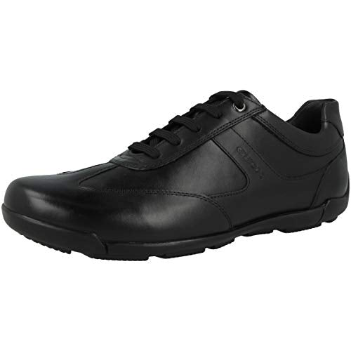 Geox Men’s U Edgware A Sneakers – Classic Leather Look with Breathable Sole
