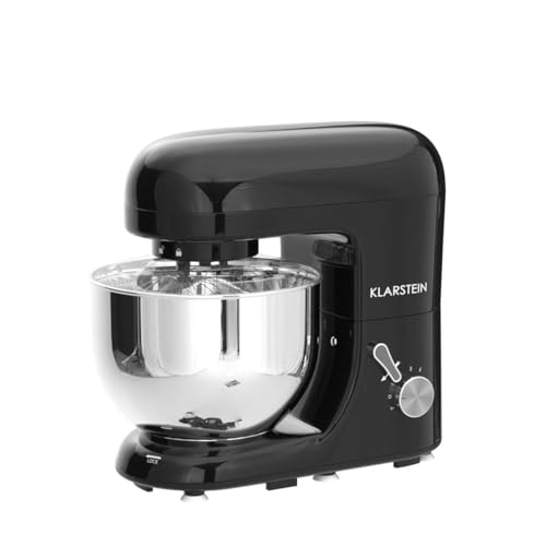 Klarstein Küchenmaschine, Knetmaschine mit 5L Schüssel, 1800W Profi Küchenmaschine mit Knethaken und Schneebesen, Universal Küchenmaschine mit 6 Stufen, Teigmaschine zum Rühren, Kneten und Aufschlagen