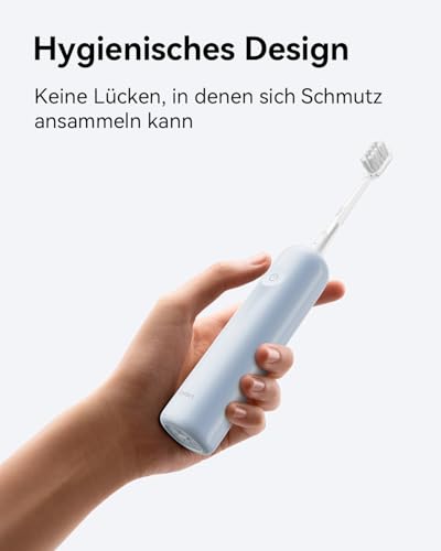 Laifen Wave elektrische Zahnbürste, Oszillation & Vibration elektrische Schallzahnbürste für Erwachsene mit 3 Bürstenköpfen, IPX7 wasserdicht magnetisch wiederaufladbar Reisezahnbürste (ABS weiß)