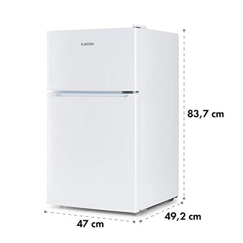 Klarstein Big Daddy - Refrigerator with freezer compartment, fridge freezer combination, fridge quiet, LED, 87 liters: refrigerator with 61 liters and freezer 26 liters, black