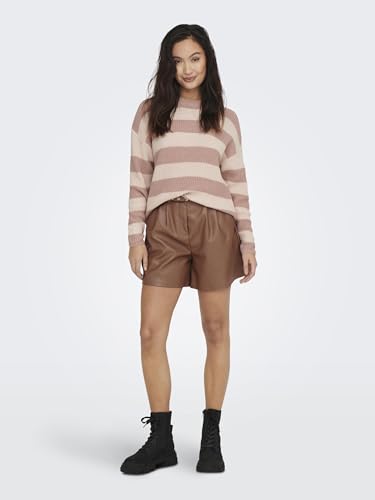 ONLY ONLPERNILLE Women’s Stripe Knit Sweater – Soft Cotton Blend