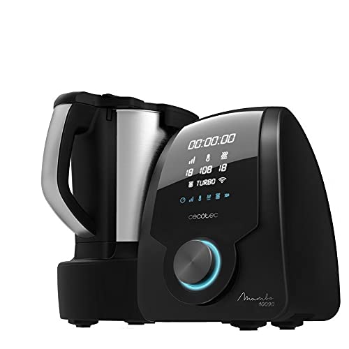Cecotec Mambo 11090 Multifunctional Kitchen Robot 1600 W, 37 Functions, App, Scale and 3.3 Litre Stainless Steel Jug, Dishwasher Safe, Recipe Book and Accessories