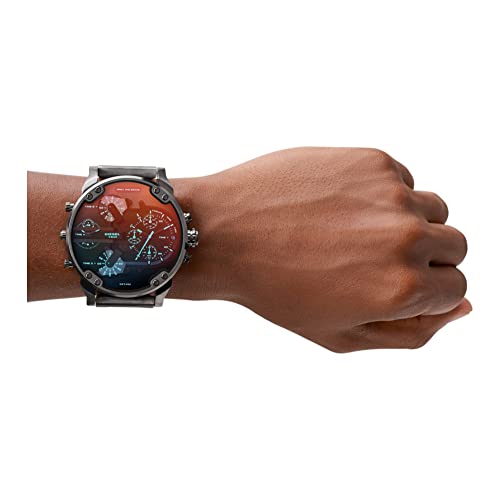 Diesel Mr. Daddy Men's Multifunctional Watch with Silicone, Stainless Steel or Leather Strap