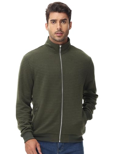 Men’s Transitional Jacket – Lightweight Winter Jacquard Coat with Zipper Pocket
