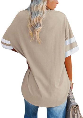 Ebifin Women's Oversized V-Neck T-Shirt