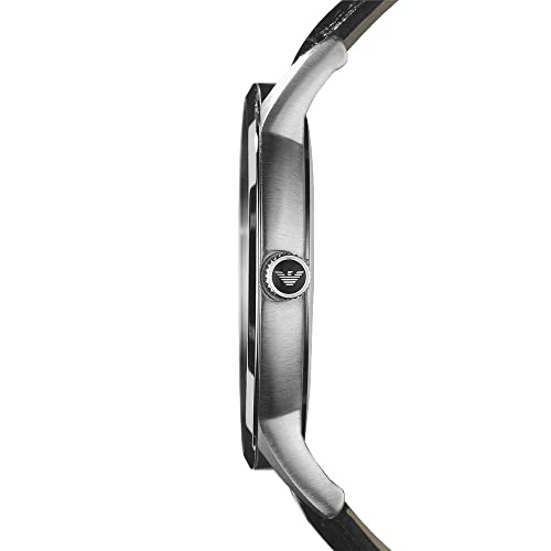 Emporio Armani men's watch with three hands, stainless steel, case size 43 mm