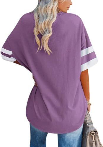 Ebifin Women's Oversized V-Neck T-Shirt
