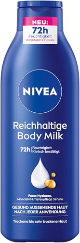 NIVEA Rich Nourishing Body Milk Intensive Care with Pure Hyaluron, Almond Oil & Deep Care Serum