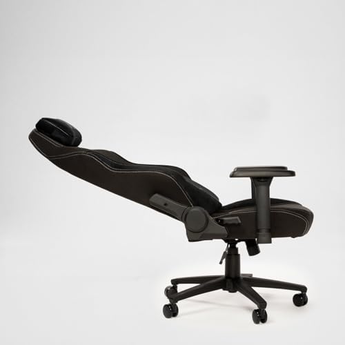 PARADOX - Gaming Stuhl - Schreibtischstuhl Ergonomisch - Verstellbare Armlehnen und Rückenlehne, Liegefunktion, Kissen, 125 kg Belastbar - Vanguard Crimson Arovs, Schwarz, Rot, Pfeil-Muster