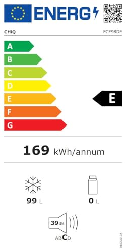 CHiQ Gefriertruhe 99 L, 54,5 x 47,6 x 83,5 cm, 4-Sterne-Gefrieren, Thermostatsteuerung, Drahtgestell, Schwebetür, Geräuscharm, Weiß