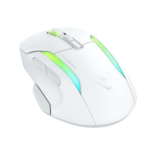 Turtle Beach Kone II Air – Kabellose, ergonomische RGB-Gaming-Maus, 350-Stunden-Akku, optischer 26K DPI Sensor, 21 programmierbare Funktionen, 4D-Free-Spin-Scroll-Rad, Schwarz