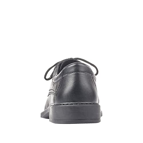 Rieker Men’s B0812 Lace-Up Shoes – Black Leather Comfort Shoes