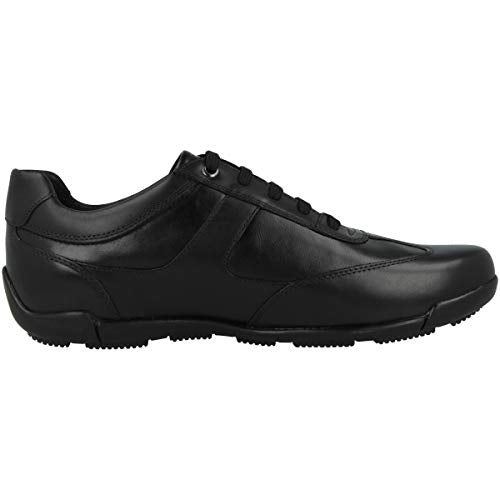 Geox Men’s U Edgware A Sneakers – Classic Leather Look with Breathable Sole