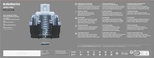 SteelSeries Apex Pro Gen 3 - HyperMagnetic Gaming-Tastatur - OmniPoint 3.0 Switches - anpassbares Ansprechverhalten - Rapid Trigger - Rapid Tap/SOCD - OLED - RGB - PBT-Keycaps - DE Layout QWERTZ