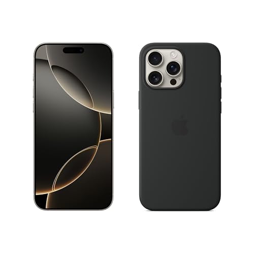 Apple iPhone 16 Pro Max 256 GB: 5G Handy mit Kamerasteuerung, 4K 120 Dolby Vision und einem großen Sprung bei der Batterielaufzeit. Funktioniert mit AirPods, Titan Schwarz