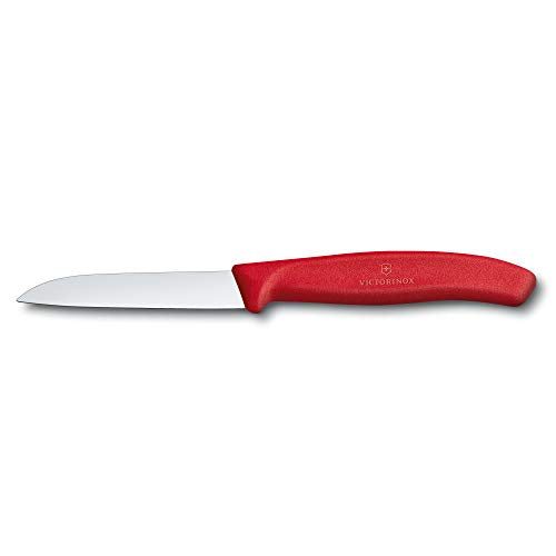 Victorinox Swiss Classic Gemüsemesser-Set, 3-teilig, Obstmesser, Gerader Schliff, Extra Scharf, Robuster Kunststoffgriff, mehrfarbig