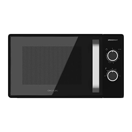 Cecotec Mikrowelle Pro Clean 5110 Inox. 700 W, Grill 800 W, 20 L, Ready 2 Clean, Beschichtung 3D Wave Frontspiegel, 8 Programme,60 Min Timer, LED, Edelstahl In Silber Schwarz