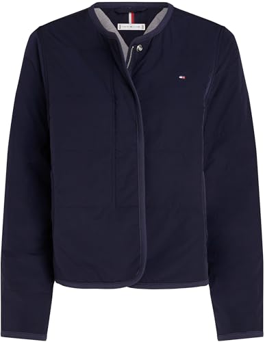 Tommy Hilfiger Women’s Lightweight Jacket – Iconic Jersey Lined Zip-Up Coat