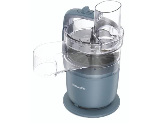 Kenwood MultiPro Go FDP22.130GY, Kompakt-Küchenmaschine nur 30cm hoch, zum Schneiden, Reiben, Pürieren und Teig Kneten, Express-Serve, 1,3 l Arbeitsbehälter, 650 W, Blau