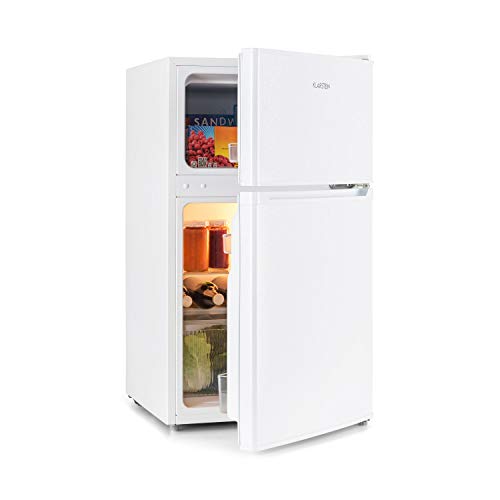 Klarstein Big Daddy - Refrigerator with freezer compartment, fridge freezer combination, fridge quiet, LED, 87 liters: refrigerator with 61 liters and freezer 26 liters, black
