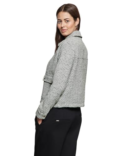 Street One Women’s Bouclé Jacket – Chic Shirt Collar Jacket