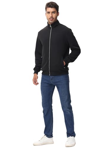 Men’s Transitional Jacket – Lightweight Winter Jacquard Coat with Zipper Pocket