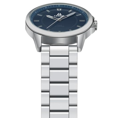LN LENQIN Herren Uhr Edelstahl Uhren Herren Analog Quarz Uhr 30M Wasserdicht Armbanduhr Herren Mode Casual Designer Uhr für Männer