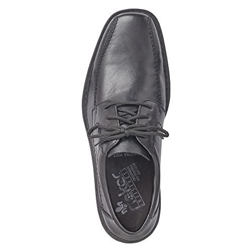 Rieker Men’s B0812 Lace-Up Shoes – Black Leather Comfort Shoes