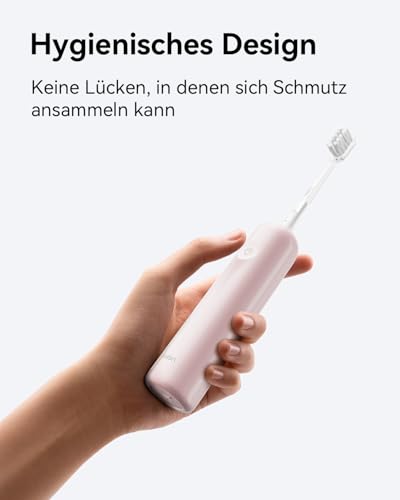 Laifen Wave elektrische Zahnbürste, Oszillation & Vibration elektrische Schallzahnbürste für Erwachsene mit 3 Bürstenköpfen, IPX7 wasserdicht magnetisch wiederaufladbar Reisezahnbürste (ABS weiß)