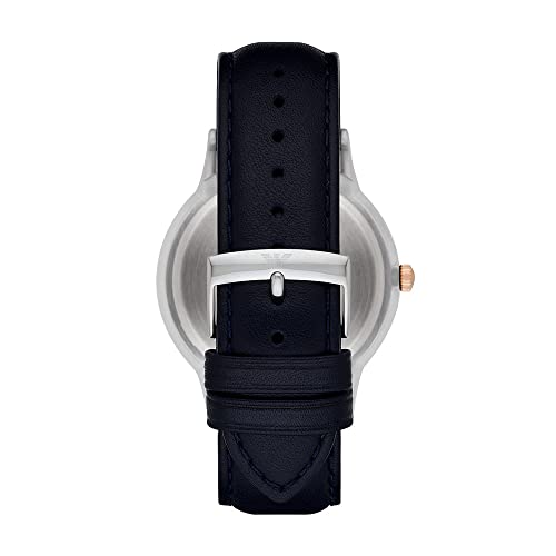 Emporio Armani men's watch with three hands, stainless steel, case size 43 mm