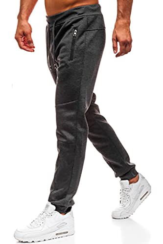 Men’s Sport Pants – Casual Jogger Cargo Sweatpants with Side Stripes