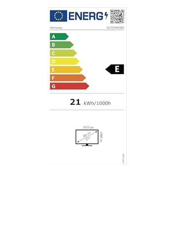 Samsung S36GD Essential Curved Monitor, 27 Inches, PC Screen with VA Panel, Full HD Resolution, 4 ms Response Time, 100 Hz Refresh Rate, Eco Saving Plus, Flicker Free, Black, S27D366GAU