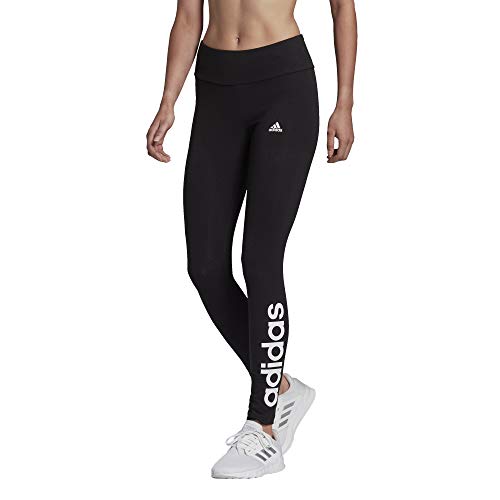 ADIDAS Women’s LIN Leggings – Black/White, High Waist, Comfortable Stretch Fit