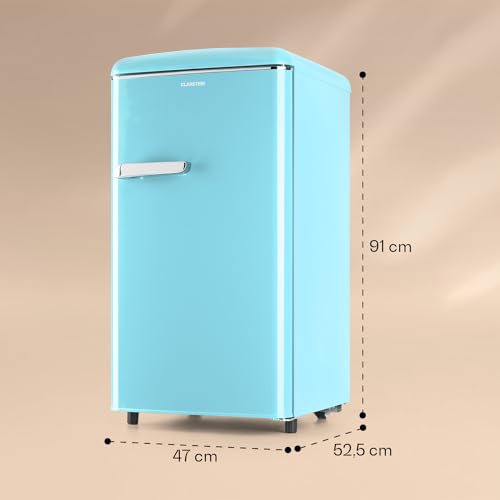 Klarstein Laika freezer - 60 litres total volume, thermostat with 5 levels, 0 to -18 °C, 3 shelves, freestanding, retro design, red
