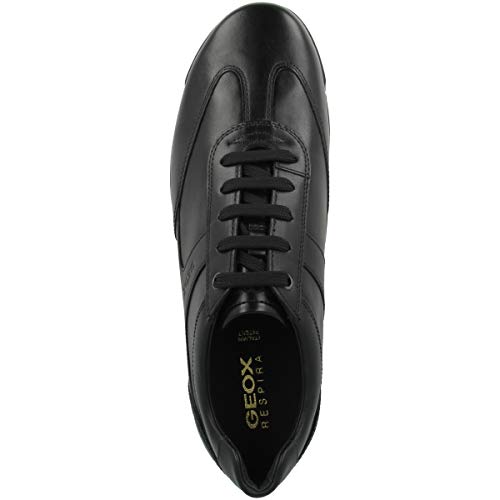 Geox Men’s U Edgware A Sneakers – Classic Leather Look with Breathable Sole