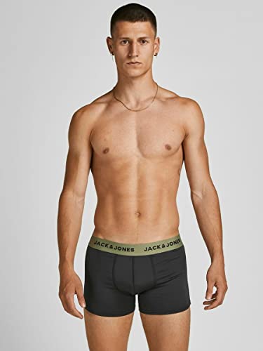 JACK & JONES Men's Boxer Shorts – 3-Pack Solid Color Trunks