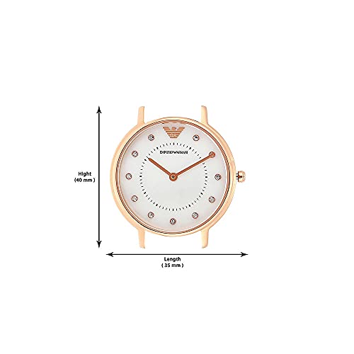 Emporio Armani ladies' two-hand stainless steel watch, 32 mm case size
