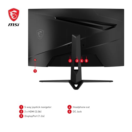 MSI G2422C 23,6 Zoll FHD Curved Gaming Monitor - 1500R 1920 x 1080 VA Panel, 180Hz / 1ms, Adaptive Sync - DP 1.2a, HDMI 2.0b CEC