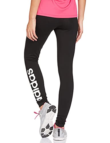 ADIDAS Women’s LIN Leggings – Black/White, High Waist, Comfortable Stretch Fit
