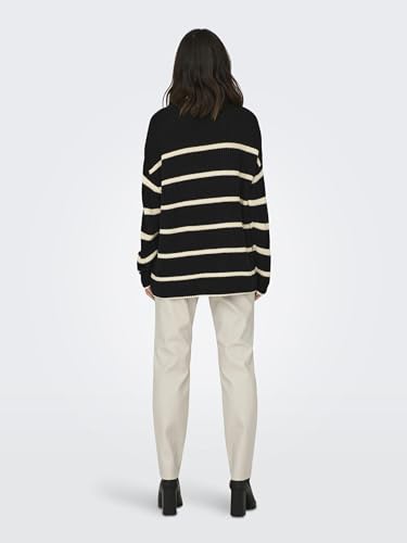 ONLY ONLPERNILLE Women’s Stripe Knit Sweater – Soft Cotton Blend