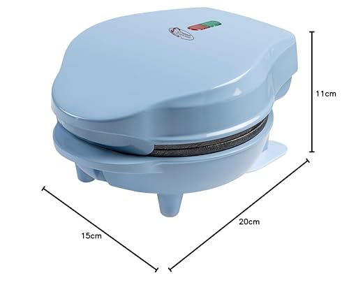 Bestron Mini-Waffeleisen für klassische Waffeln, kleiner Waffelmaker mit Antihaftbeschichtung, für Kindergeburtstage, Familienfeiern, Ostern oder Weihnachten, Retro Design, 550 Watt, Farbe: Rosa