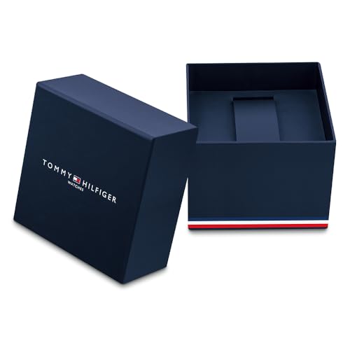 Tommy Hilfiger Multi Zifferblatt Quarz Uhr für Herren mit Silbernes Edelstahl-Mesh-Gliederarmband und Lederarmband