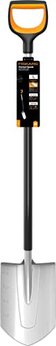 Fiskars Gärtnerspaten für harte, steinige Böden, Spitz, Länge: 120 cm, Verstärktes Borstahl-Blatt, Schwarz/Orange, Xact, 1066729