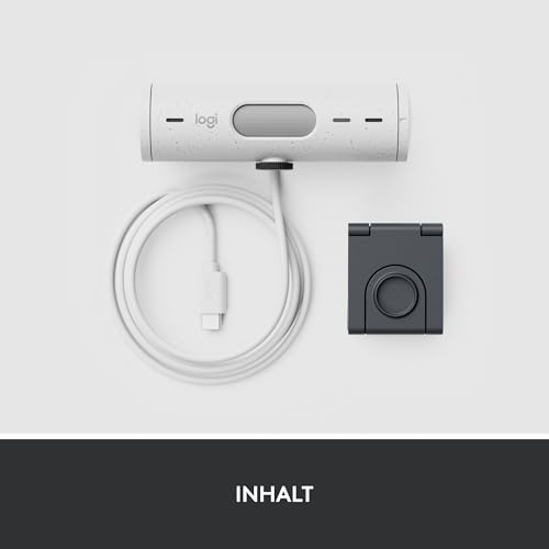 Logitech Brio 500 Full-HD-Webcam mit Auto-Lichtkorrektur, Zeigemodus, Doppelmikrofon + Rauschunterdrückung, Webcam-Abdeckung, für Microsoft Teams, Google Meet, Zoom, USB-C-Kabel - Graphit