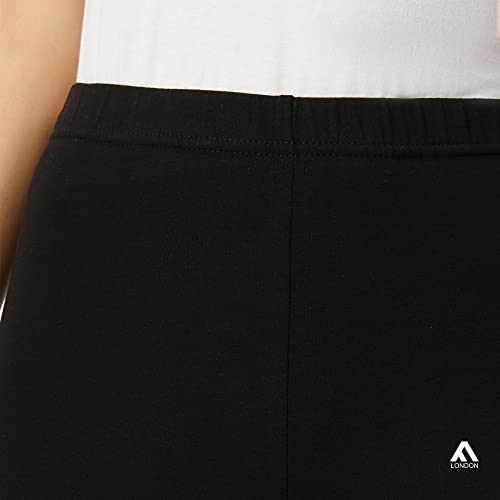 FM London Women’s 3-Pack Casual Leggings – Non-See-Through High Waist Cotton Leggings